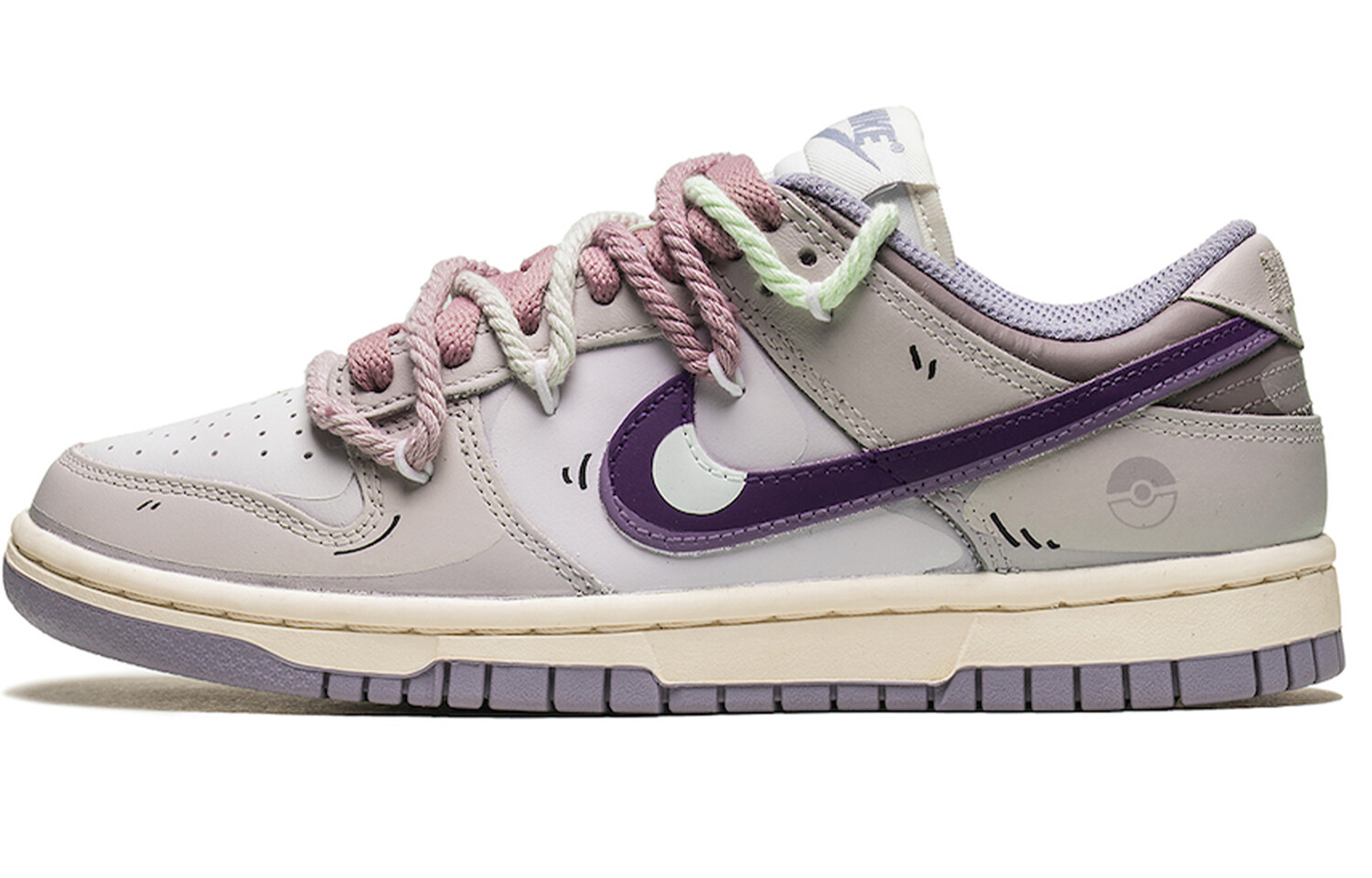 

Кроссовки Nike Dunk Skateboarding Shoes Women's Low-top Purple/Grey, фиолетовый