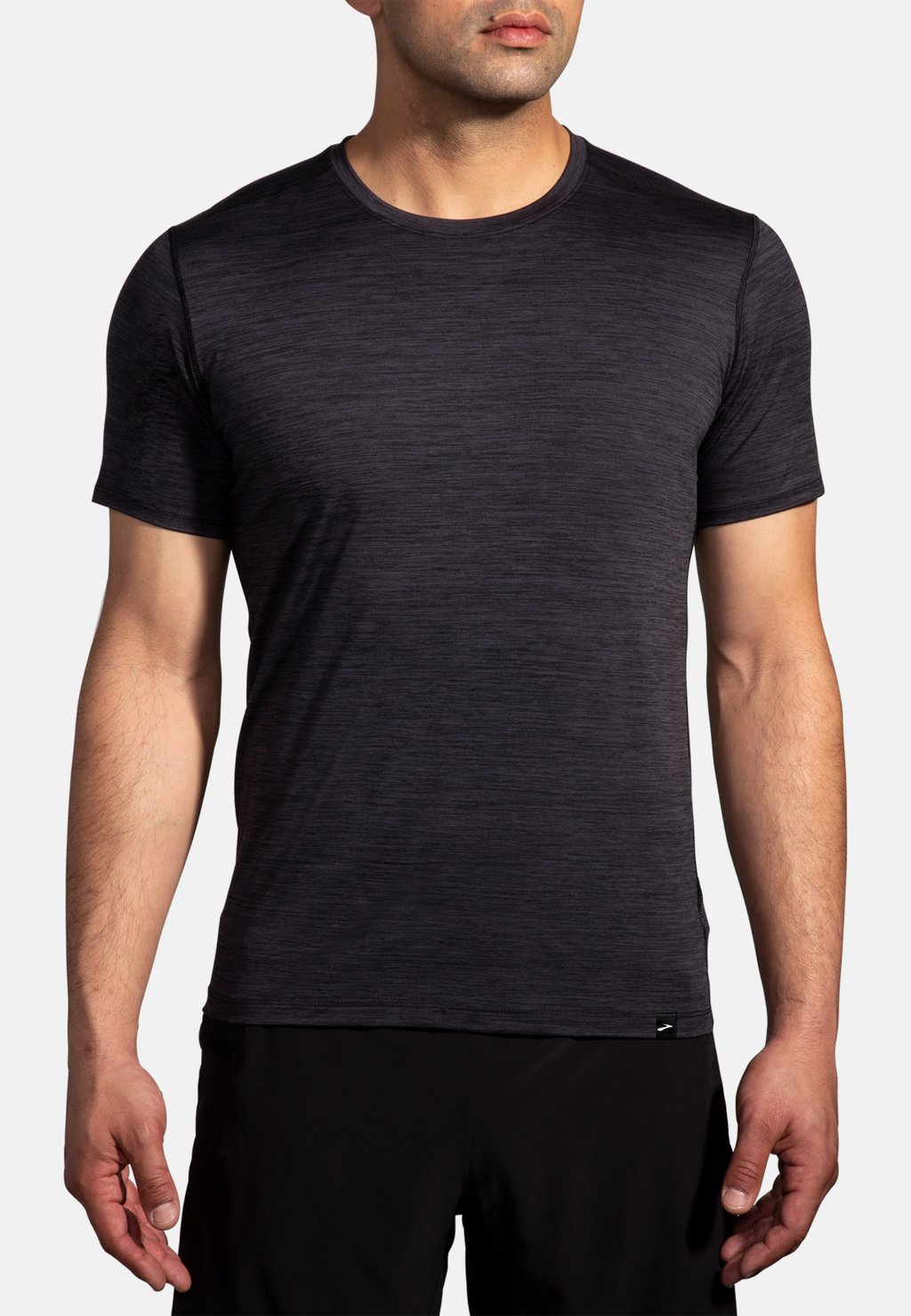 Спортивная футболка Short Sleeve Brooks, цвет htr deep black
