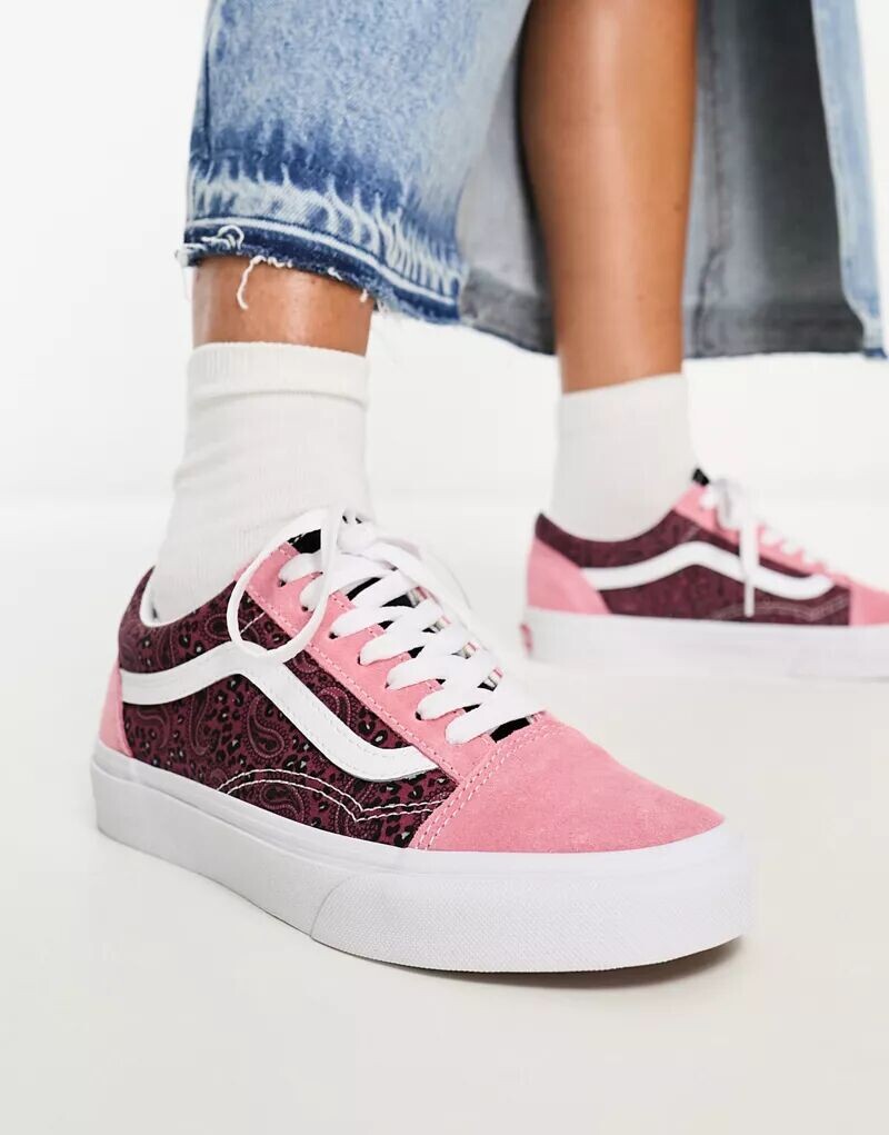 

Розовые кроссовки в стиле пейсли Vans Old Skool