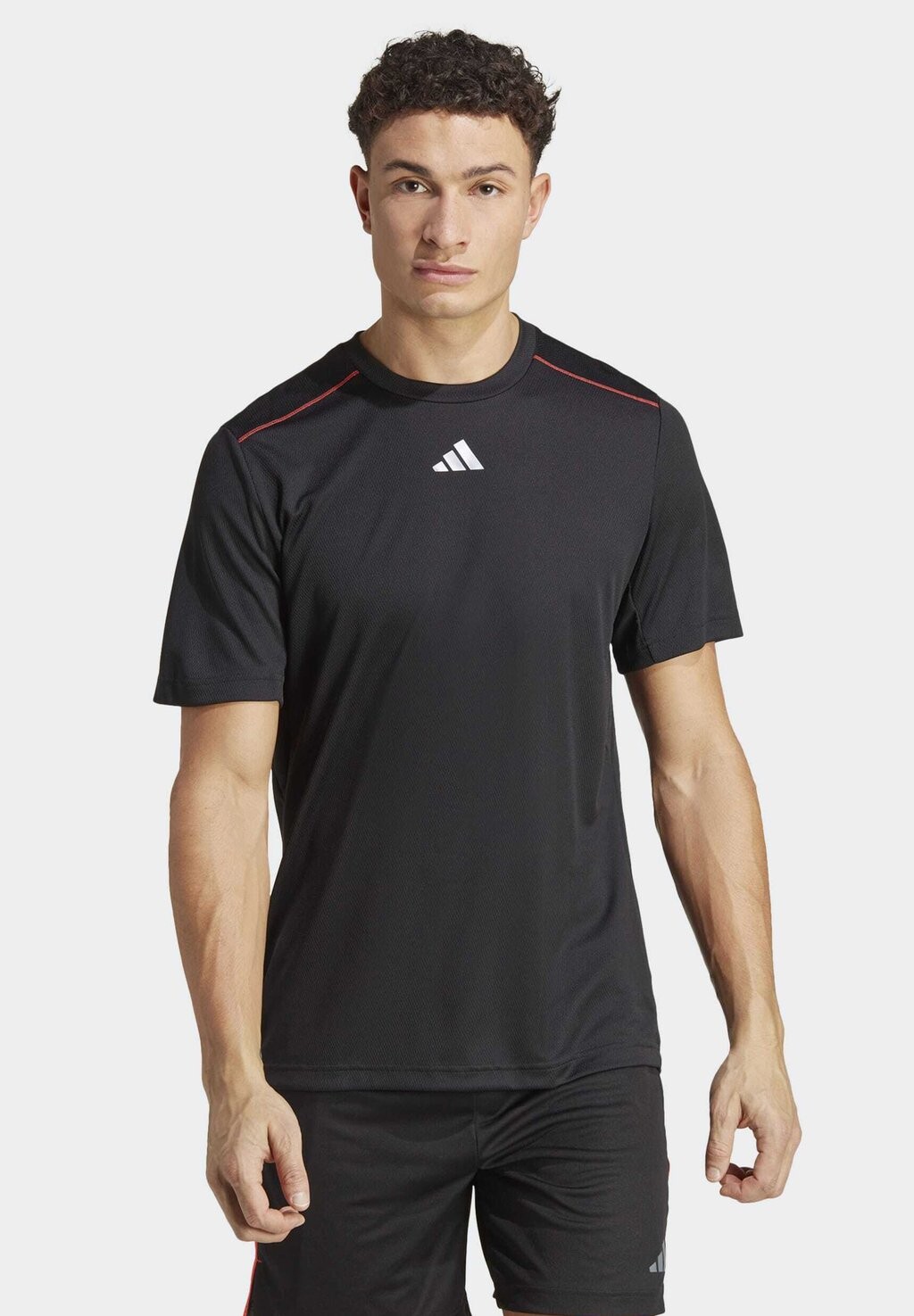 

футболка с принтом Workout Base Logo Adidas, цвет black transparent