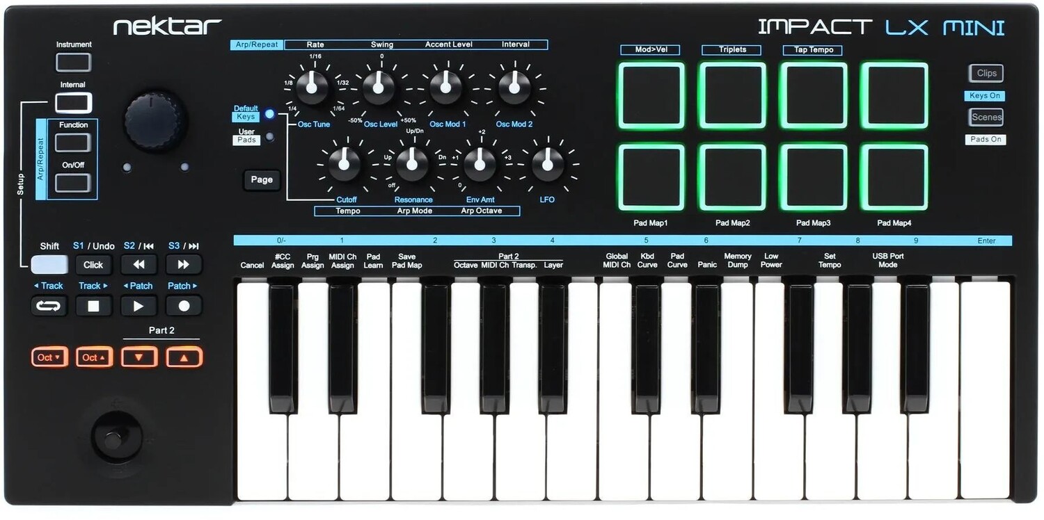 

Nektar Impact LX Mini 25-клавишная клавиатура-контроллер