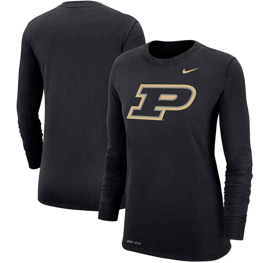 

Футболка с длинным рукавом Nike Purdue Boilermakers, черный