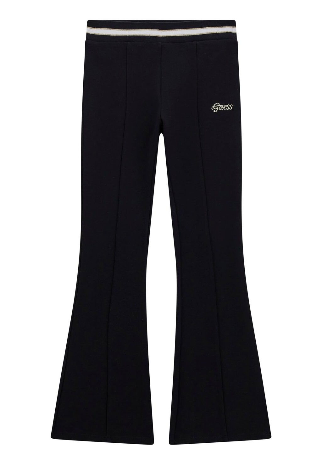

Брюки Flared Kleine Logo-Stickeri Guess, цвет schwarz