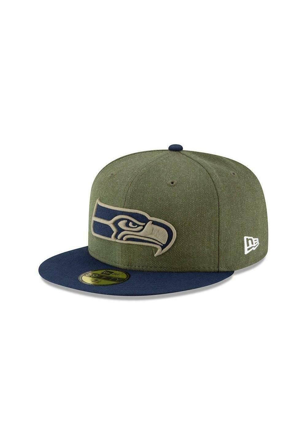 

Бейсболка SEATTLE SEAHAWKS ON FIELD 2018 SALUTE TO SERVICE 59FIFTY New Era, цвет oliv