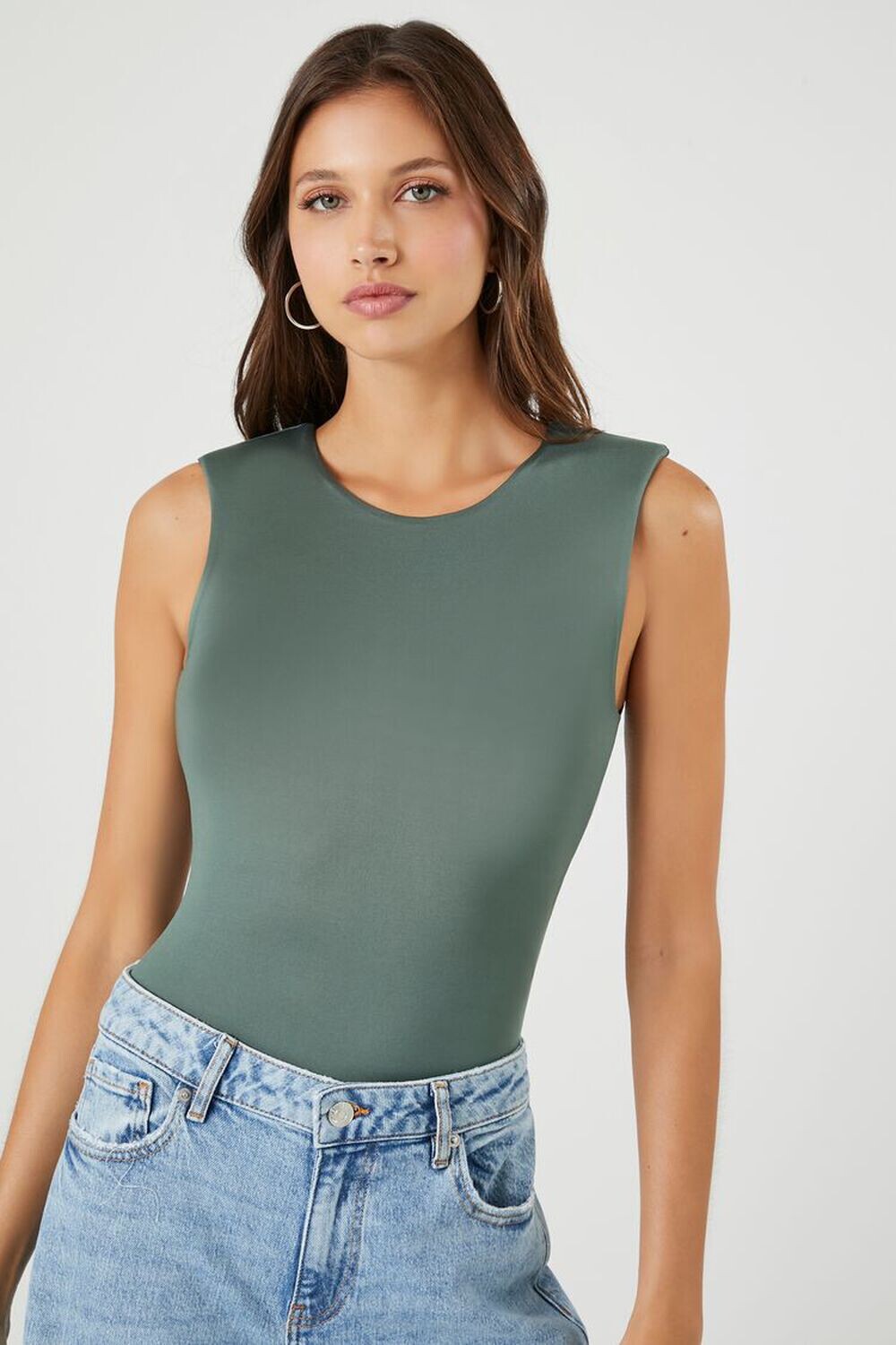 

Трикотажное боди без рукавов Forever 21, кипарис