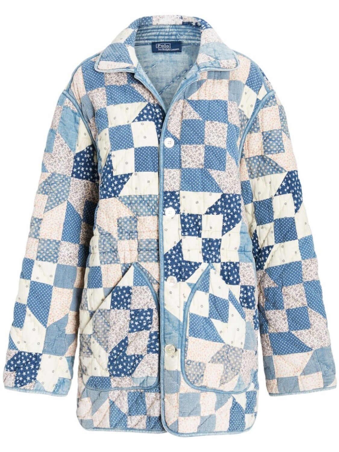 

Polo Ralph Lauren двусторонняя куртка в технике пэчворк, синий