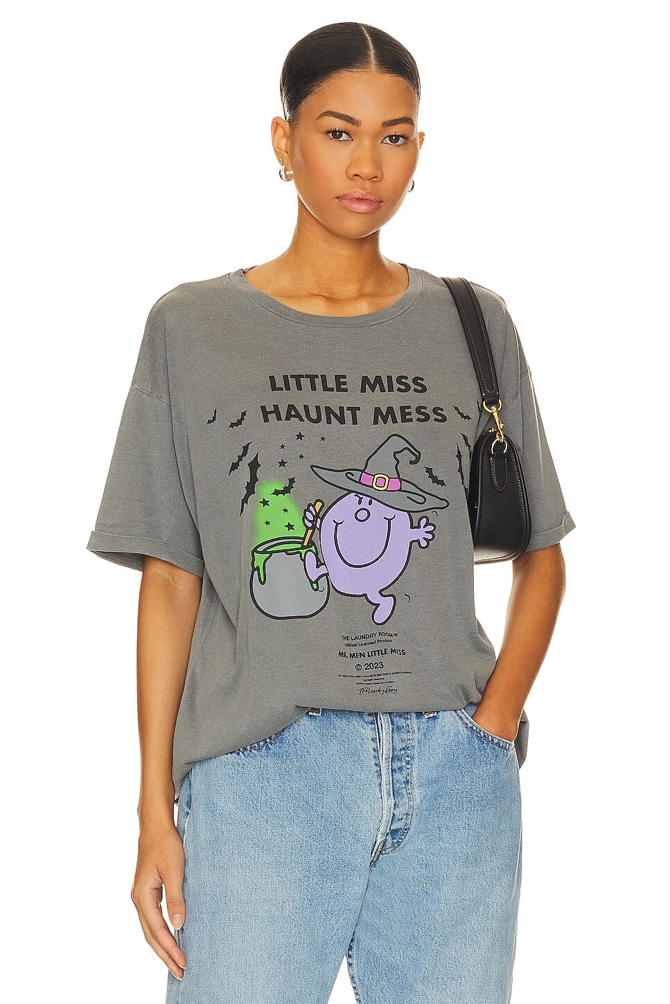 

Футболка The Laundry Room Little Miss Haunt Mess Oversized, цвет Gravity Grey