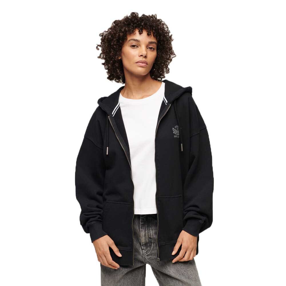 

Худи Superdry Athletic Essential Oversized Z, черный