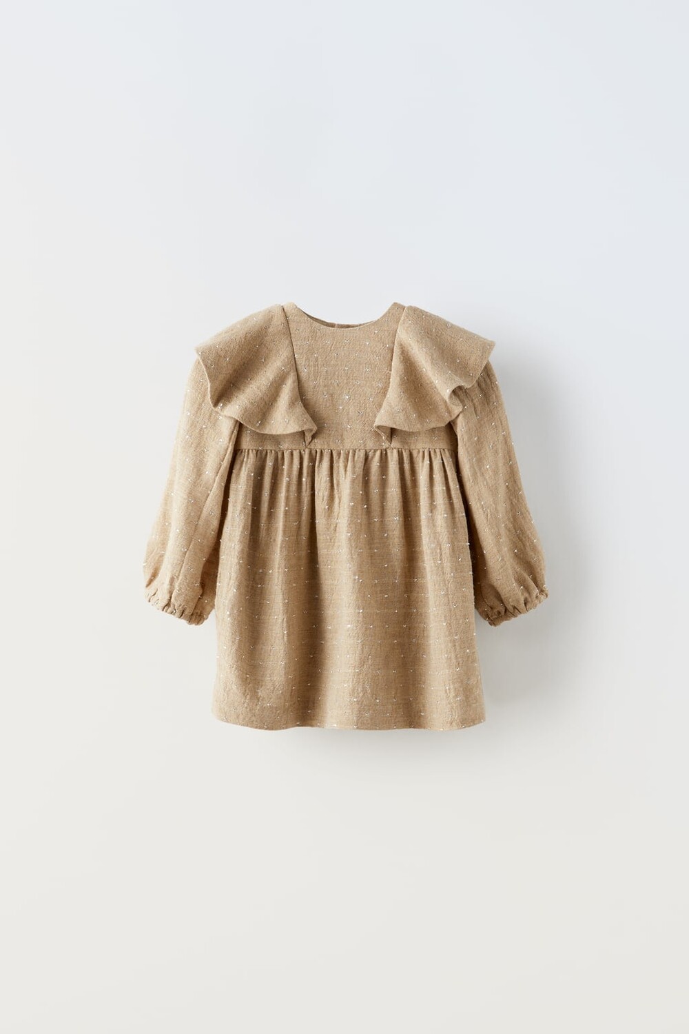 

Блестящее платье с олбами ZARA, светло-бежевый