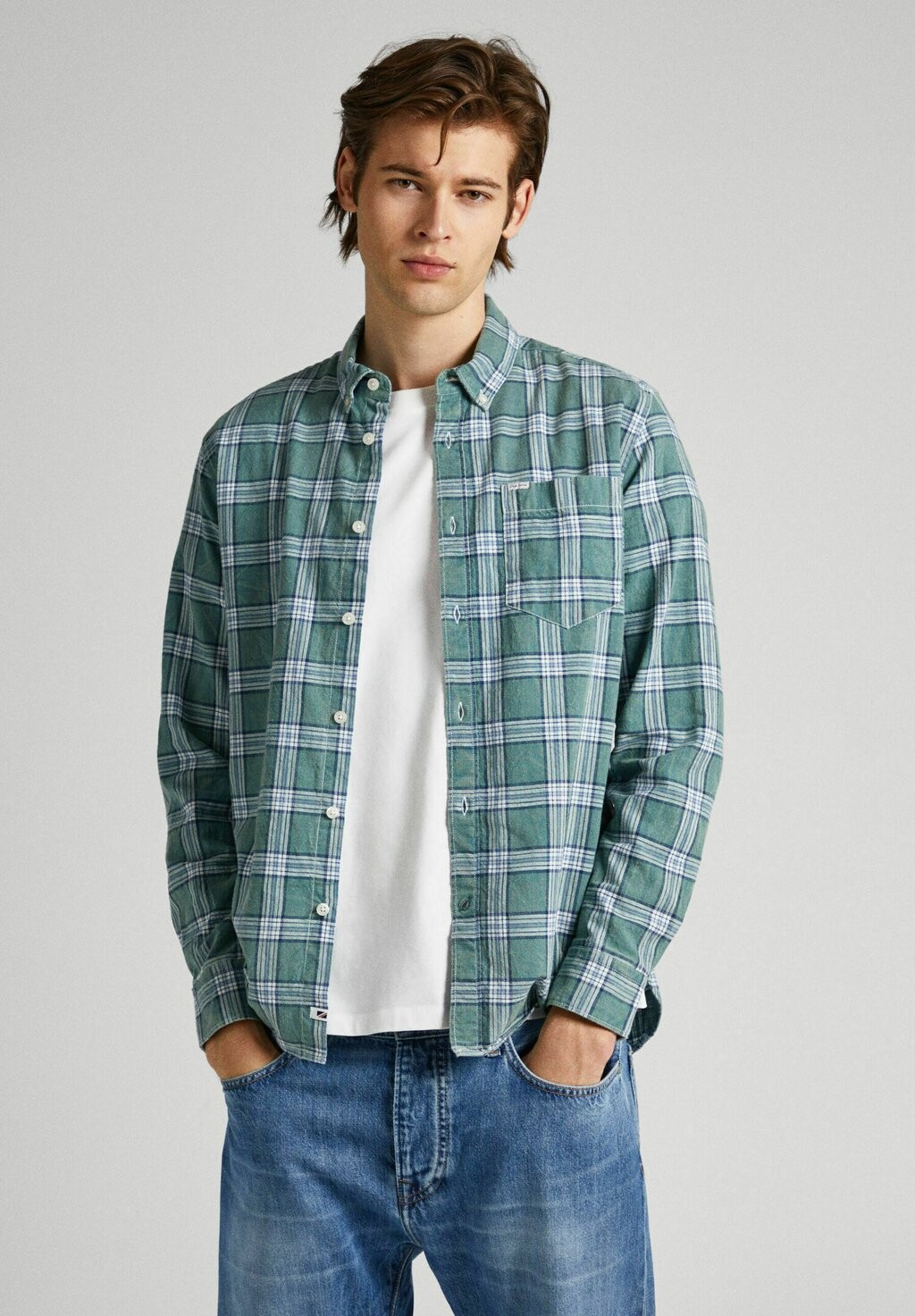 

Рубашка Crow Pepe Jeans, цвет coriander green