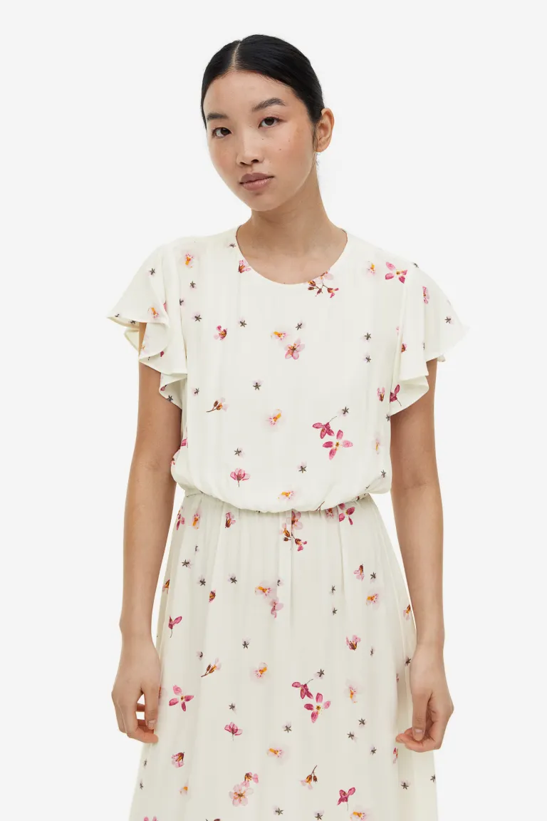 

Платье для кормления из крепа H&M, бежевый