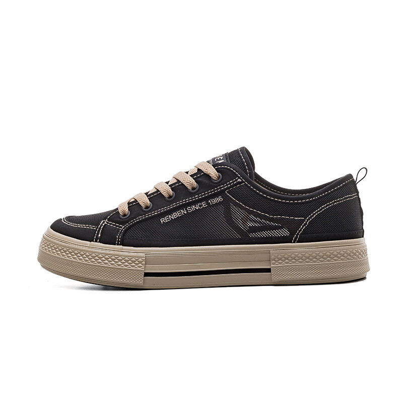 

Кроссовки RENBEN Skateboarding Shoes Men Low-top, черный/коричневый