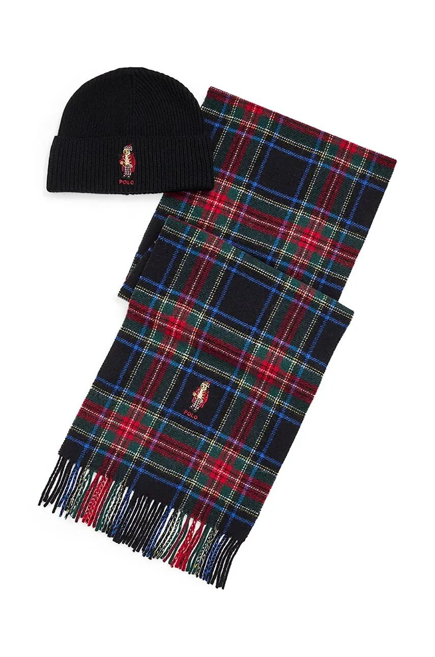 

Шляпа Polo Ralph Lauren и шерстяной шарф, черный