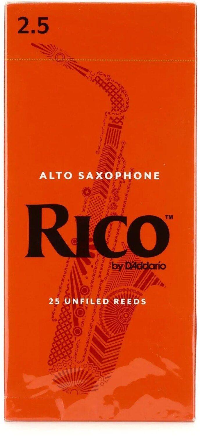 

D'Addario RIA2525 — трости для саксофона альт Rico — 2,5 шт. (25 шт. в упаковке)
