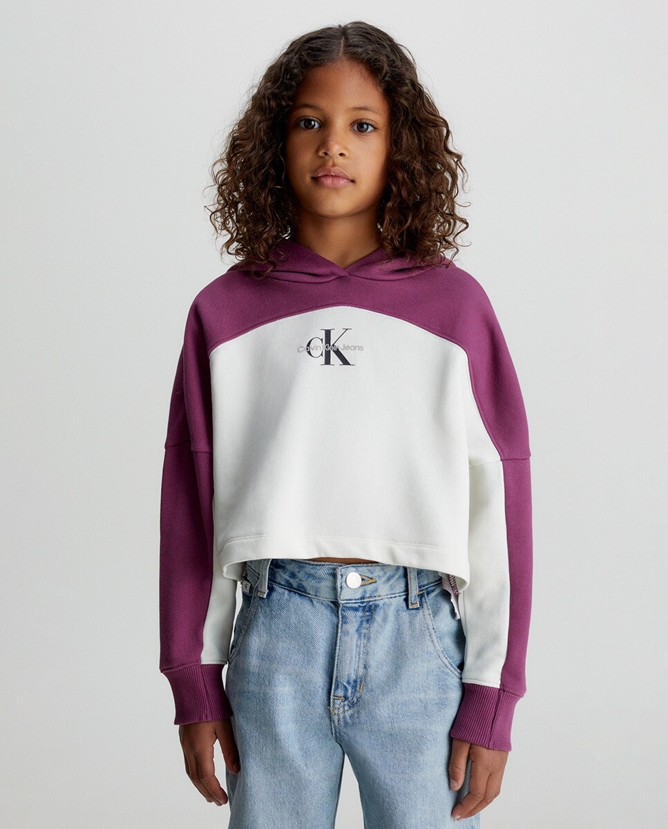 

Фиолетовая толстовка с капюшоном для девочки Calvin Klein, фиолетовый