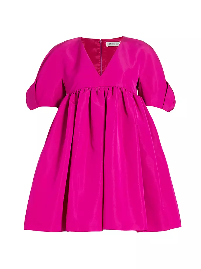 

Мини-платье Babydoll из тафты Nina Ricci, фуксия
