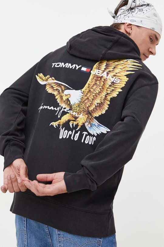 

Хлопковая толстовка Tommy Jeans, серый