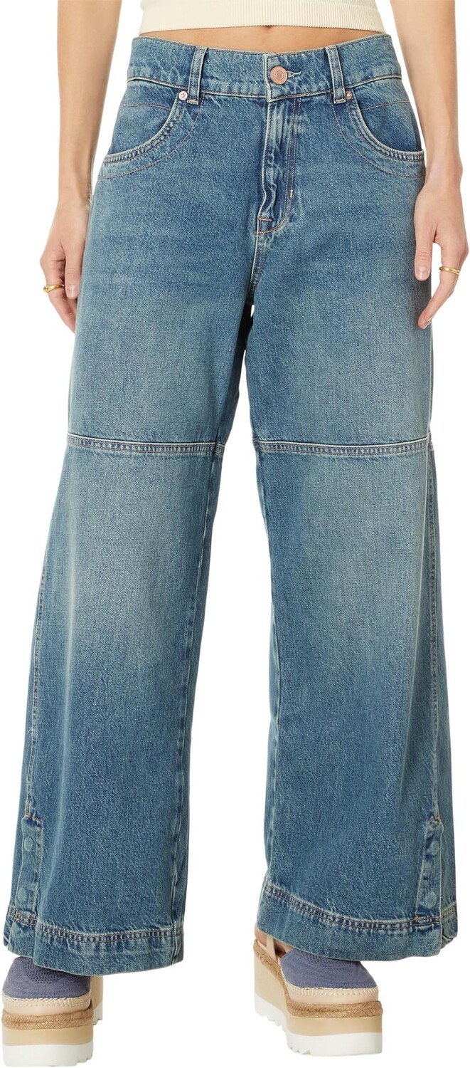 

Джинсы Free People Benji Relaxed Wide Legs, цвет Salt of the Earth