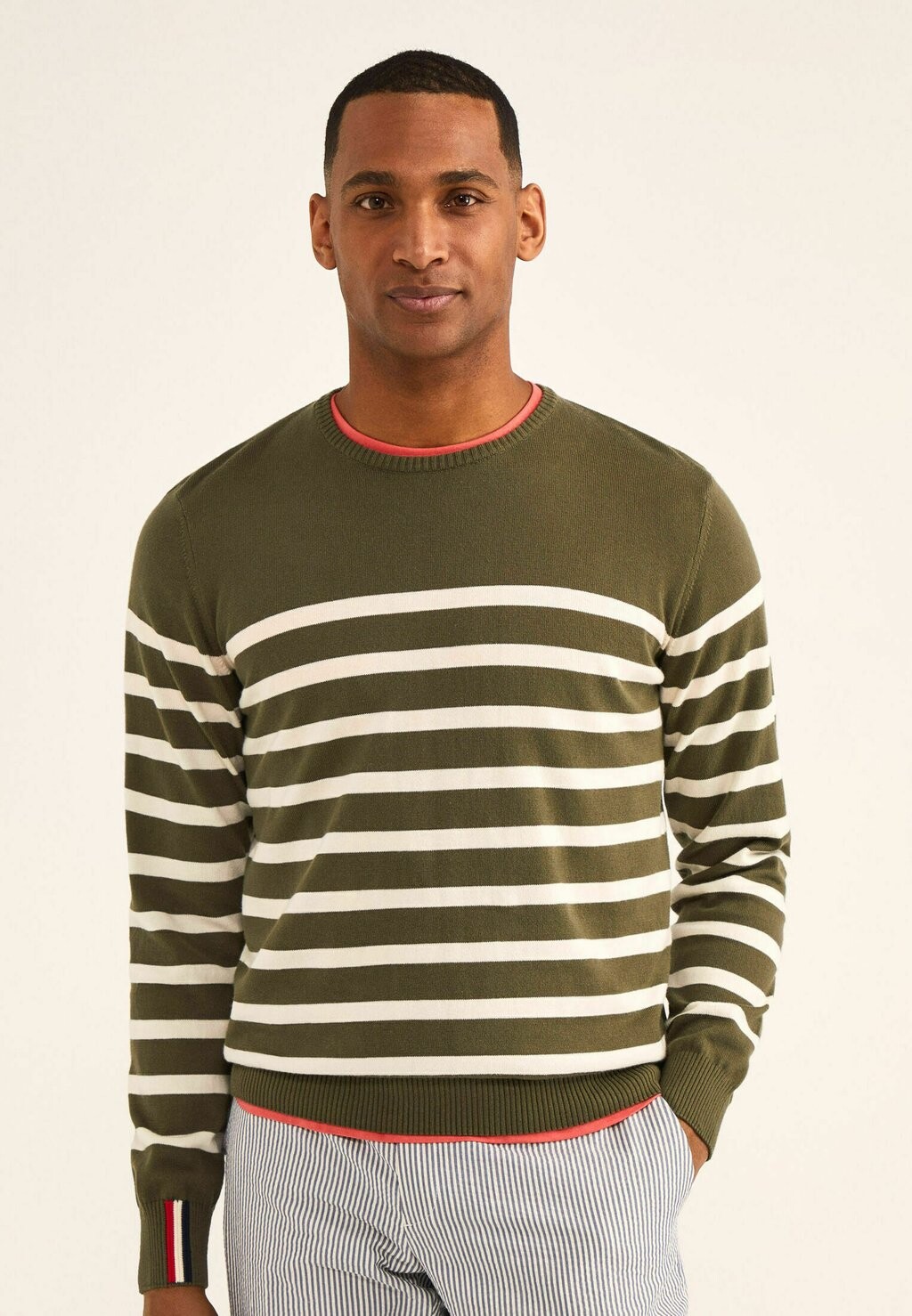 

Вязаный свитер CNK NAUT STRIPE Façonnable, цвет khaki green