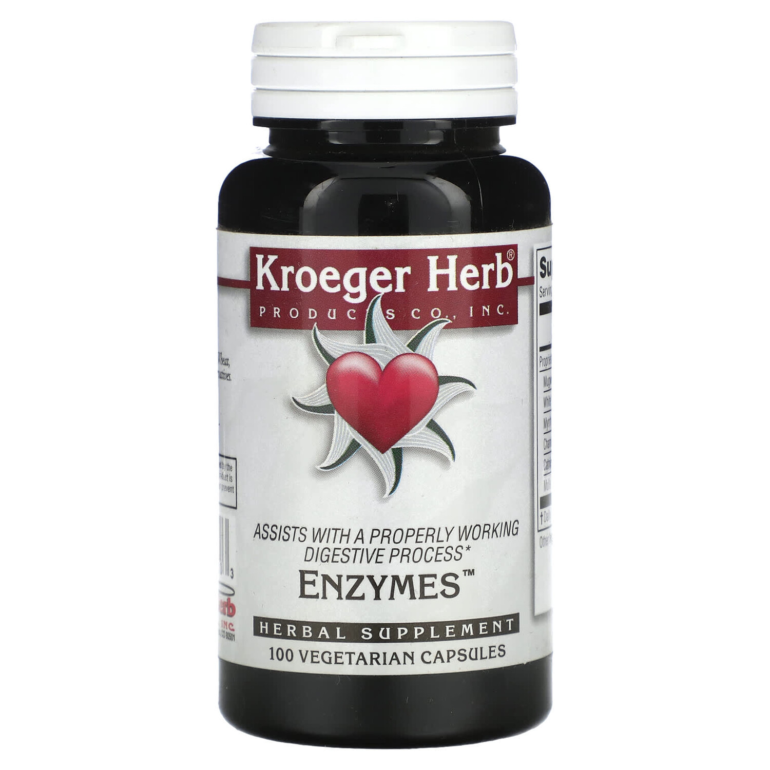 

Ферменты`` 100 вегетарианских капсул, Kroeger Herb Co