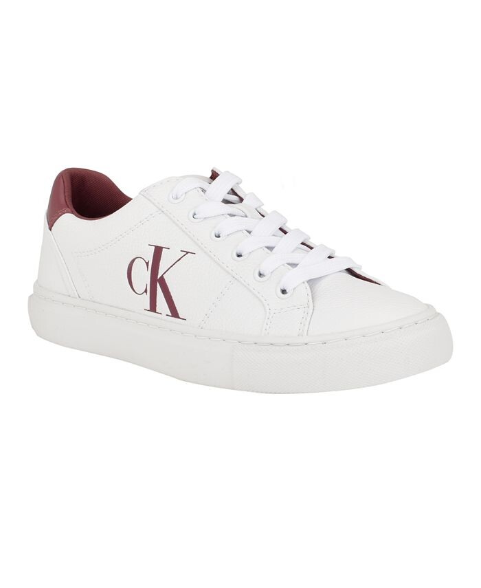 

Женские повседневные кроссовки с круглым носком на шнуровке Celbi Calvin Klein, цвет White, Red, Белый