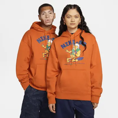 

Худи Nike SB Fleece Pullover Skate Hoodie, цвет Campfire Orange