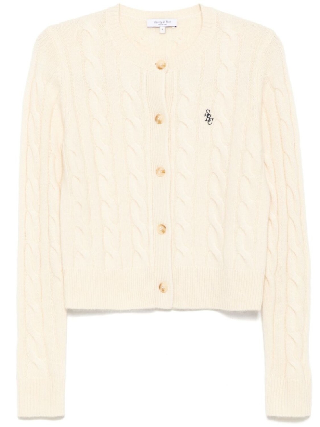

Кардиган SRC фактурной вязки Sporty & Rich, белый