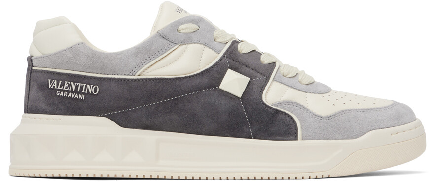 

Off-White & Grey кроссовки с одной заклепкой Valentino Garavani