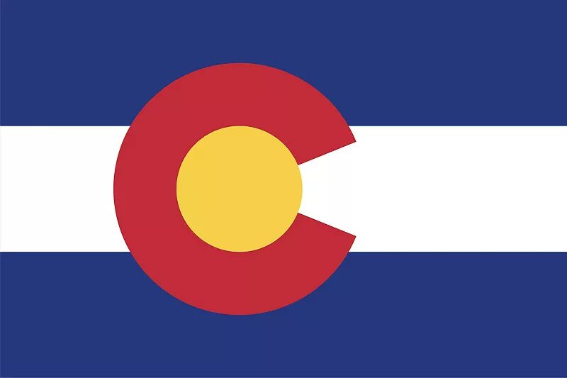 Пляжное полотенце Sola с флагом штата Колорадо фотографии