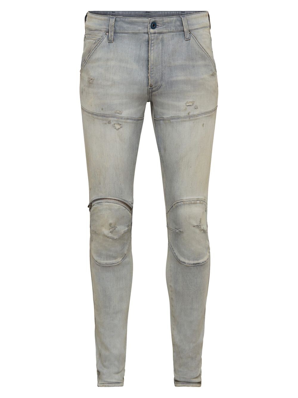 

Выцветшие джинсы скинни D-5620 с молнией 3D G-Star RAW, серый