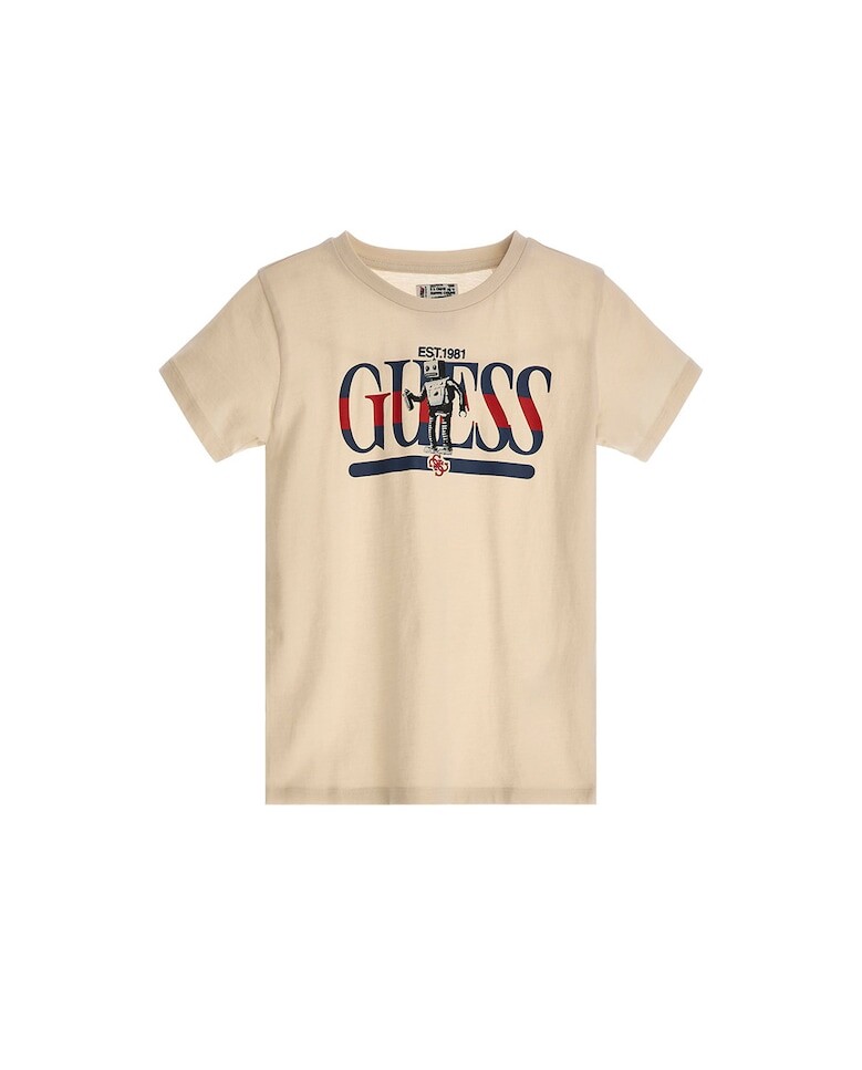 

Футболка для мальчика с коротким рукавом и логотипом робота Guess, белый
