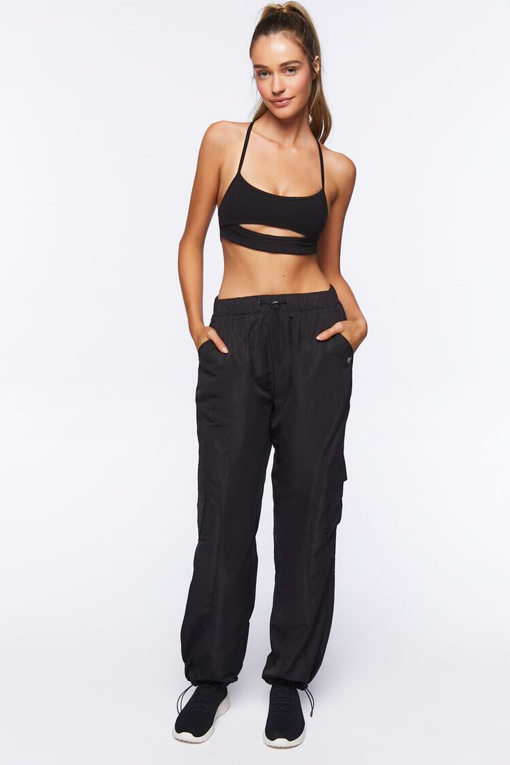 

Джоггеры Active Toggle на шнурке Forever 21, черный
