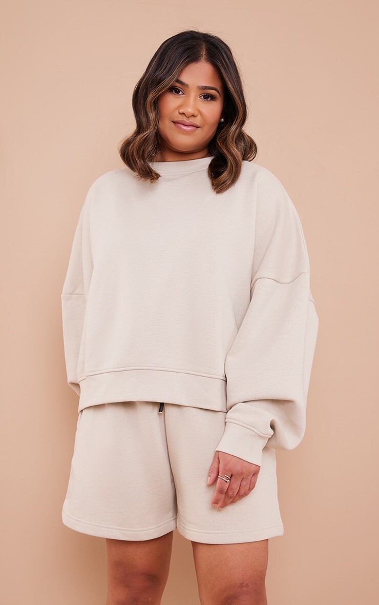 

PrettyLittleThing Толстовка свободного кроя премиум-класса Stone