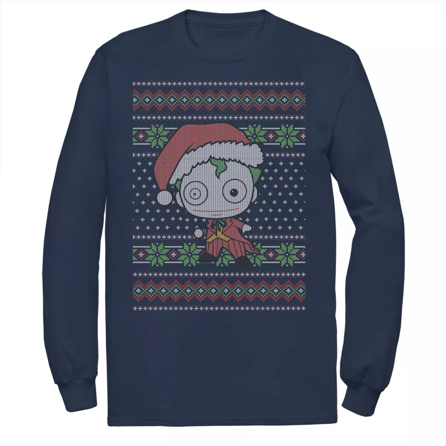 Мужская футболка в рождественском стиле со свитером в стиле DC Comics Chibi Joker