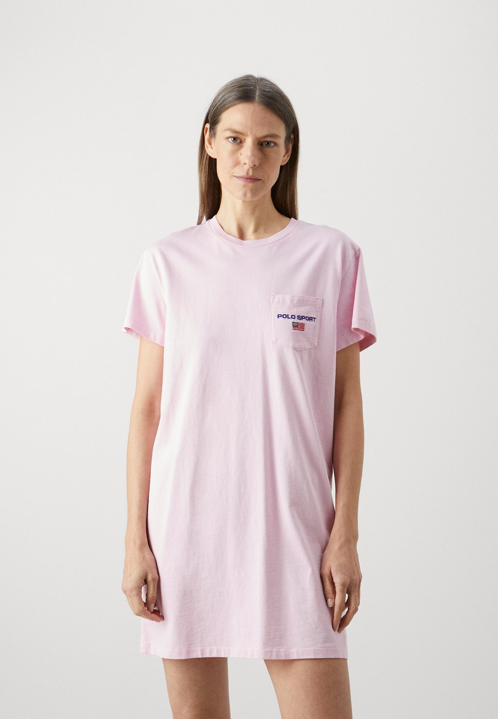 Платье из джерси SHORT SLEEVE DAY DRESS Ralph Lauren, розовый фото