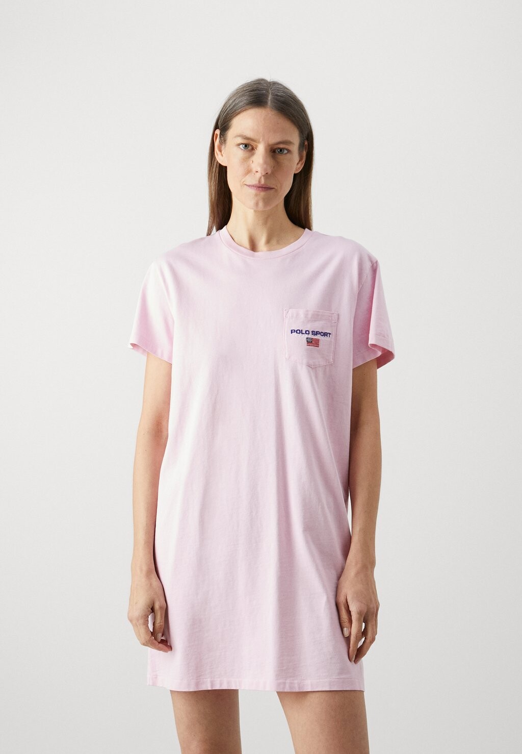 цена Платье из джерси SHORT SLEEVE DAY DRESS Ralph Lauren, розовый