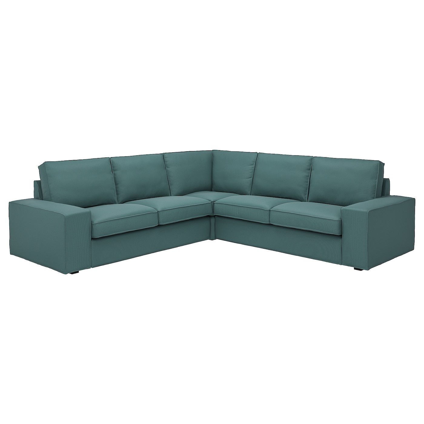 КИВИК 4-местный угловой диван, Келинге серо-бирюзовый KIVIK IKEA плюшевые эластичные чехол для диванной подушки однотонный секционный угловой чехол для дивана плотный чехол для дивана дивана сиденья п