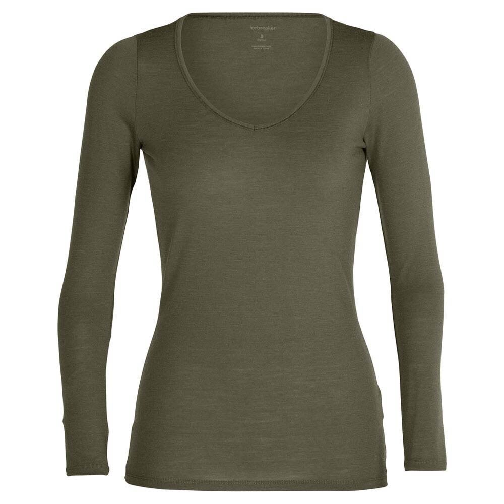

Футболка с длинным рукавом Icebreaker Siren Sweetheart Merino, зеленый