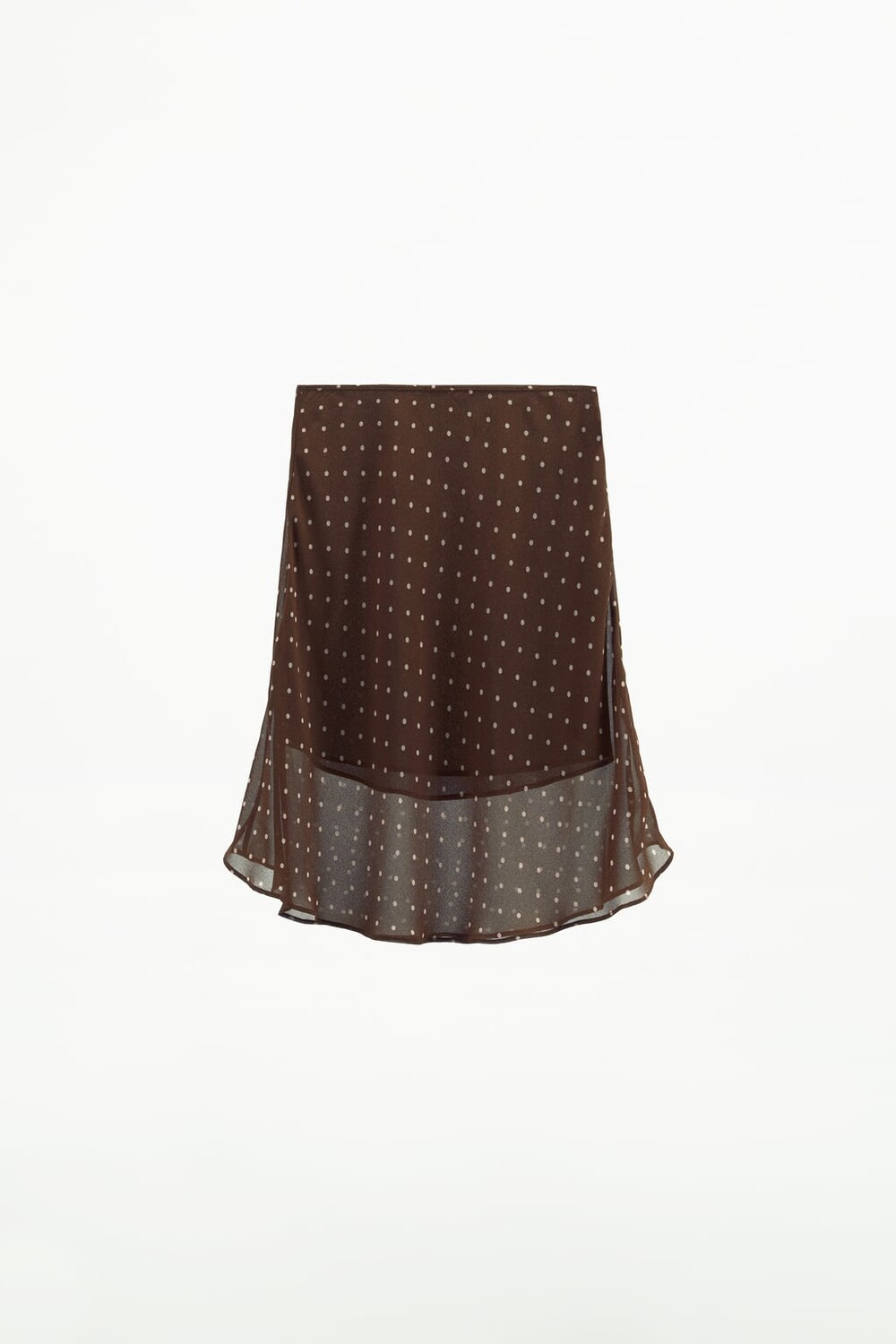 

Короткая юбка в горток ZARA, коричневый