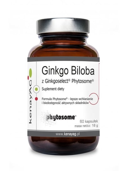 KenayAg, Ginkgo biloba Ginkgoselect Phyto, пищевая добавка, 60 капсул phyto пищевая добавка для укрепления волос и ногтей 120 капсул х 2 шт phyto phytophanere