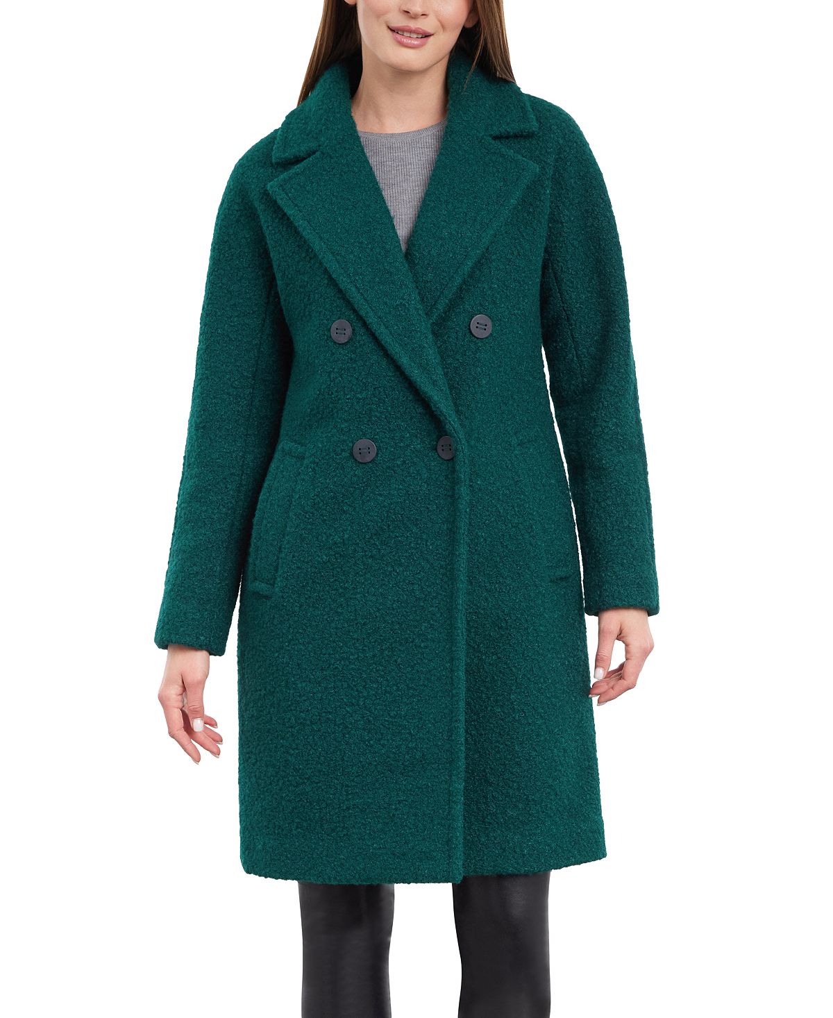Женское двубортное пальто-ходок из букле BCBGeneration