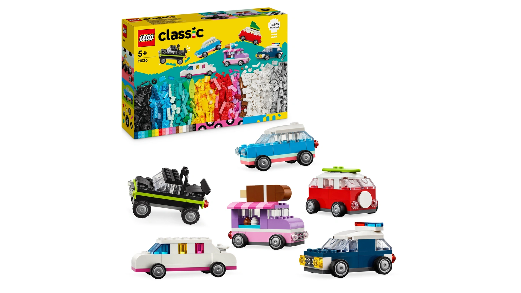 Lego Classic Creative Vehicles, набор строительных блоков с машинками и аксессуарами конструктор lego classic 11036 креативные автомобили