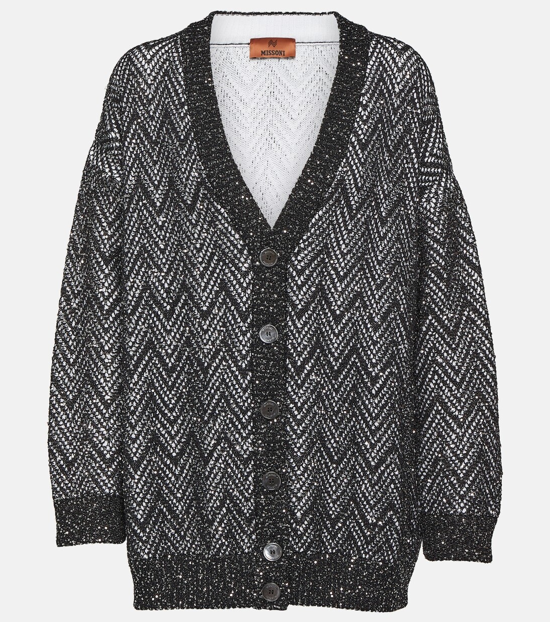 

Кардиган с зигзагообразным узором и пайетками Missoni, мультиколор