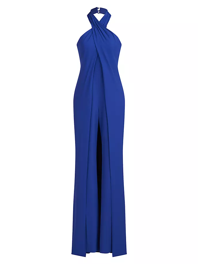 

Прогулочный комбинезон Selah с бретелькой на шее Halston, цвет prussian blue