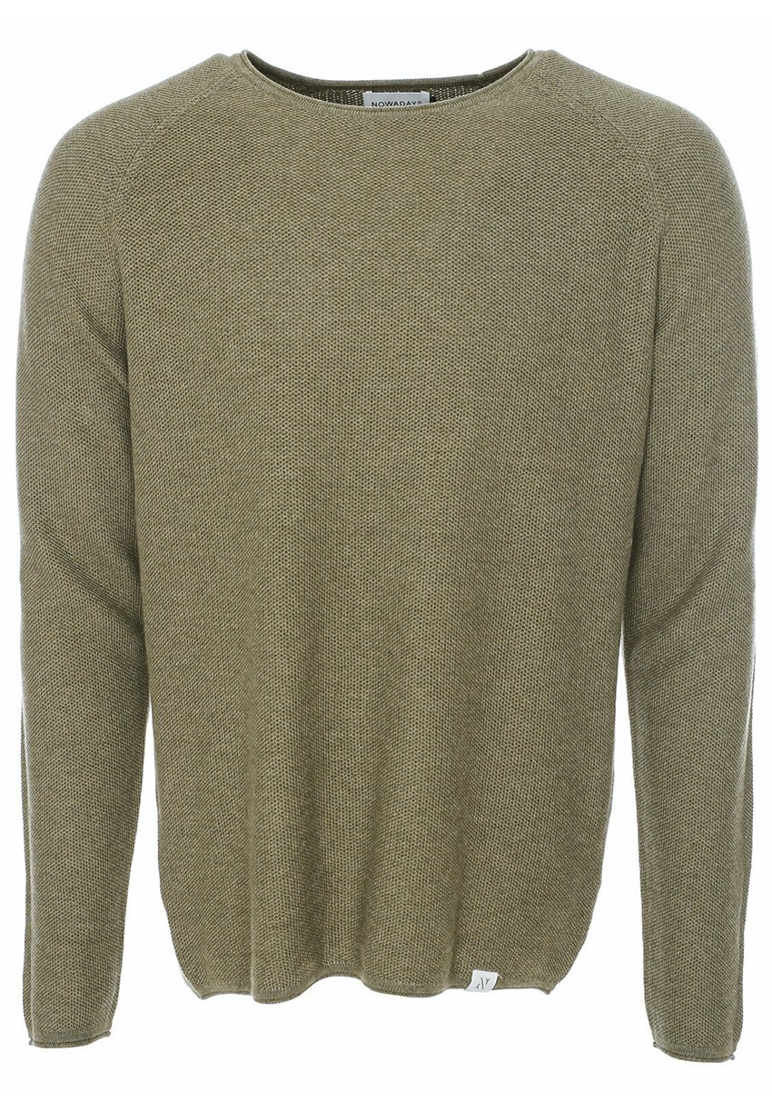 Вязаный свитер HONEYCOMB Nowadays, цвет oil green
