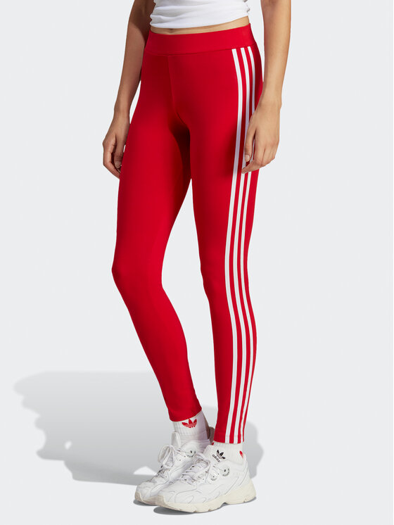 Леггинсы Adidas, красный торс женский беременный талия 93 телесный
