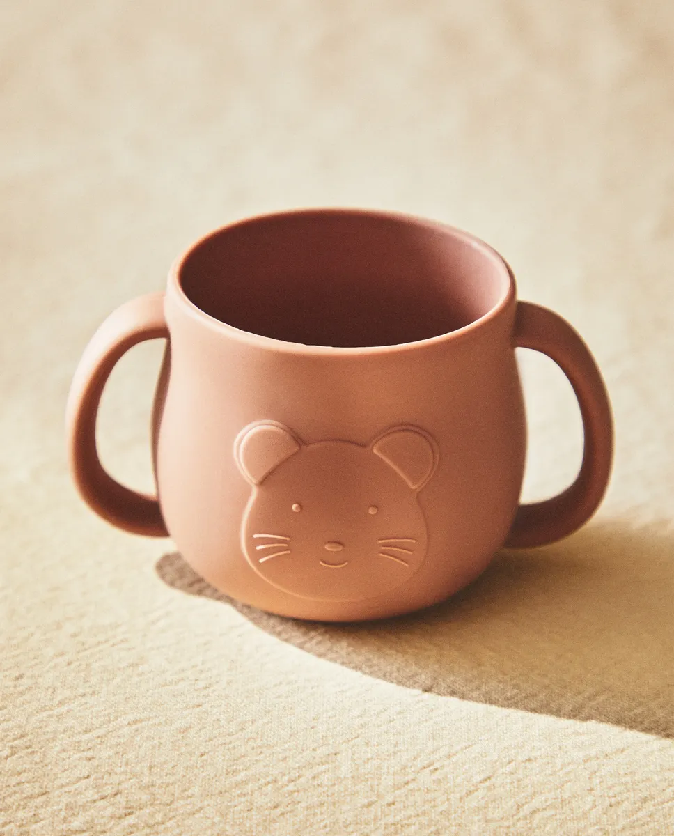 

Детская силиконовая кружка-мышка Zara Home, розовый