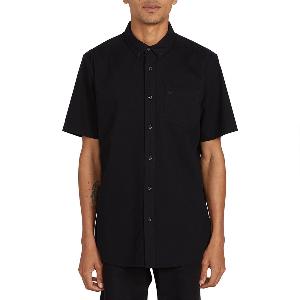 Рубашка с коротким рукавом Volcom Everett Oxford, черный рубашка everett oxford ss volcom цвет new black