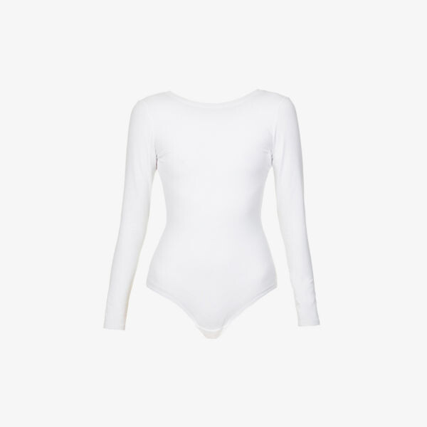 

Боди из эластичного джерси с овальным вырезом Spanx, белый