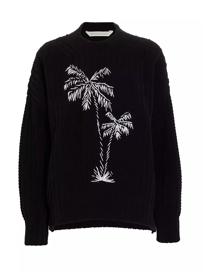 

Объемный свитер из синели Palms Palm Angels, черный